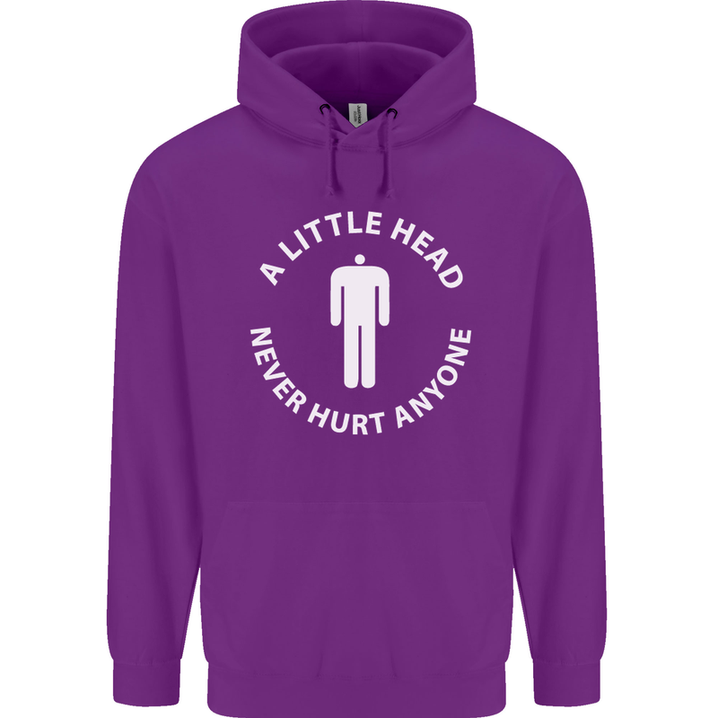 A Little Head Funny Offensive Slogan Mens 80% Cotton Hoodie Purple