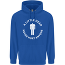 A Little Head Funny Offensive Slogan Mens 80% Cotton Hoodie Royal Blue