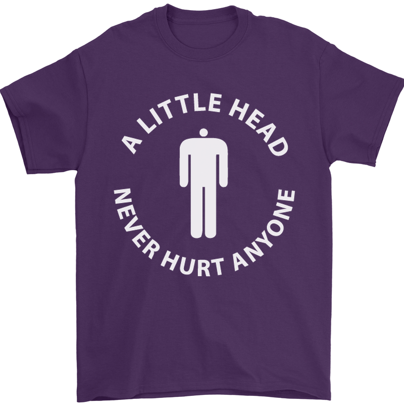 A Little Head Funny Offensive Slogan Mens T-Shirt Cotton Gildan Purple