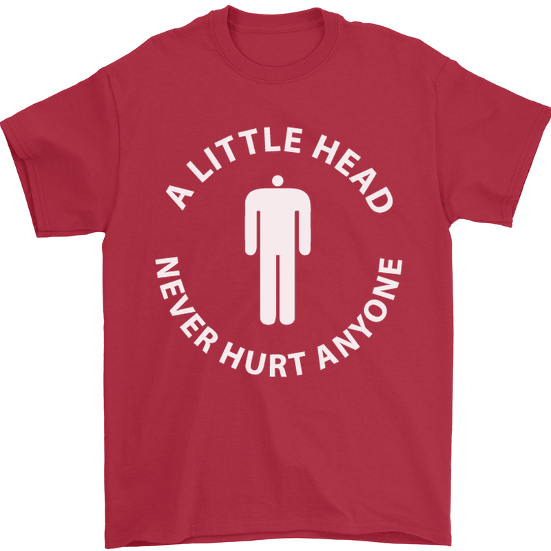 A Little Head Funny Offensive Slogan Mens T-Shirt Cotton Gildan Red