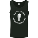 A Little Head Funny Offensive Slogan Mens Vest Tank Top Black