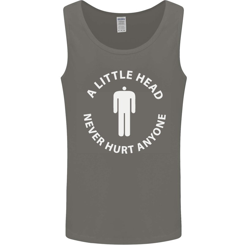 A Little Head Funny Offensive Slogan Mens Vest Tank Top Charcoal