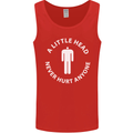 A Little Head Funny Offensive Slogan Mens Vest Tank Top Red