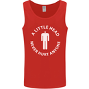 A Little Head Funny Offensive Slogan Mens Vest Tank Top Red
