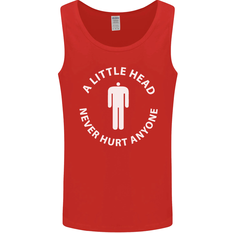 A Little Head Funny Offensive Slogan Mens Vest Tank Top Red