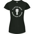 A Little Head Funny Offensive Slogan Womens Petite Cut T-Shirt Black