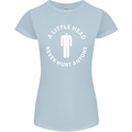 A Little Head Funny Offensive Slogan Womens Petite Cut T-Shirt Light Blue