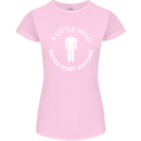 A Little Head Funny Offensive Slogan Womens Petite Cut T-Shirt Light Pink