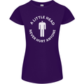 A Little Head Funny Offensive Slogan Womens Petite Cut T-Shirt Purple