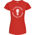 A Little Head Funny Offensive Slogan Womens Petite Cut T-Shirt Red