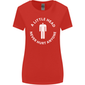 A Little Head Funny Offensive Slogan Womens Wider Cut T-Shirt Red