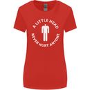 A Little Head Funny Offensive Slogan Womens Wider Cut T-Shirt Red
