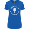A Little Head Funny Offensive Slogan Womens Wider Cut T-Shirt Royal Blue