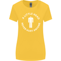 A Little Head Funny Offensive Slogan Womens Wider Cut T-Shirt Yellow