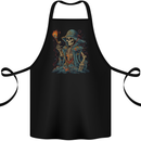 A Living Dead Wizard Skull Sorcerer Cotton Apron 100% Organic Black