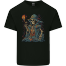 A Living Dead Wizard Skull Sorcerer Kids T-Shirt Childrens Black