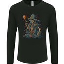 A Living Dead Wizard Skull Sorcerer Mens Long Sleeve T-Shirt Black