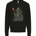 A Living Dead Wizard Skull Sorcerer Mens Sweatshirt Jumper Black