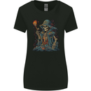 A Living Dead Wizard Skull Sorcerer Womens Wider Cut T-Shirt Black