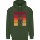 A Llama Wearing Shades Childrens Kids Hoodie Forest Green