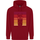 A Llama Wearing Shades Childrens Kids Hoodie Red