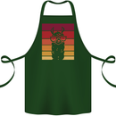 A Llama Wearing Shades Cotton Apron 100% Organic Forest Green
