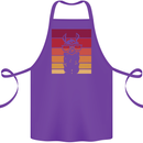 A Llama Wearing Shades Cotton Apron 100% Organic Purple
