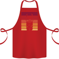 A Llama Wearing Shades Cotton Apron 100% Organic Red