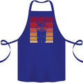 A Llama Wearing Shades Cotton Apron 100% Organic Royal Blue