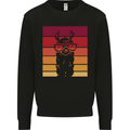 A Llama Wearing Shades Kids Sweatshirt Jumper Black