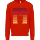 A Llama Wearing Shades Kids Sweatshirt Jumper Bright Red