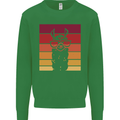 A Llama Wearing Shades Kids Sweatshirt Jumper Irish Green