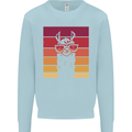A Llama Wearing Shades Kids Sweatshirt Jumper Light Blue