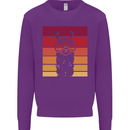 A Llama Wearing Shades Kids Sweatshirt Jumper Purple