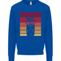 A Llama Wearing Shades Kids Sweatshirt Jumper Royal Blue