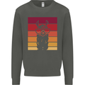 A Llama Wearing Shades Kids Sweatshirt Jumper Storm Grey