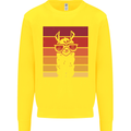 A Llama Wearing Shades Kids Sweatshirt Jumper Yellow