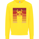 A Llama Wearing Shades Kids Sweatshirt Jumper Yellow