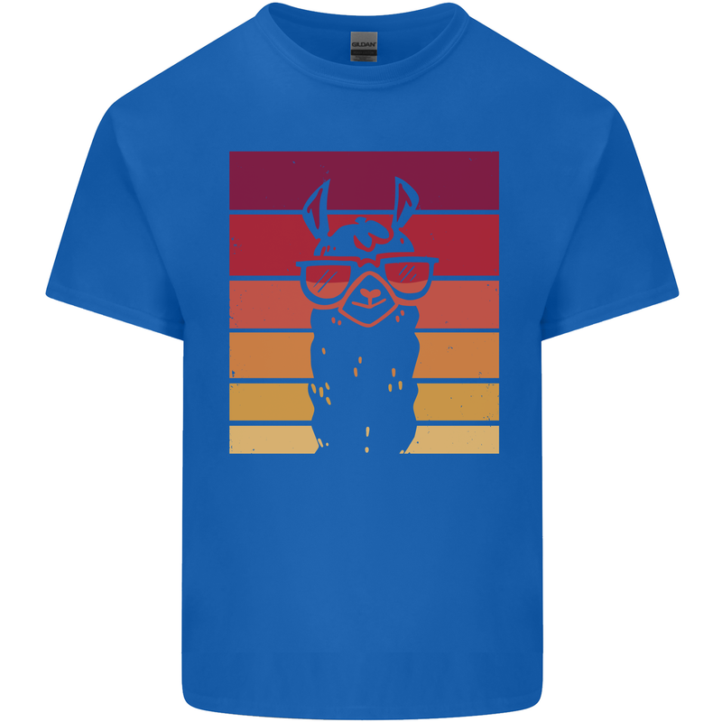 A Llama Wearing Shades Kids T-Shirt Childrens Royal Blue