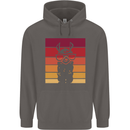 A Llama Wearing Shades Mens 80% Cotton Hoodie Charcoal