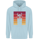 A Llama Wearing Shades Mens 80% Cotton Hoodie Light Blue