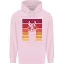A Llama Wearing Shades Mens 80% Cotton Hoodie Light Pink