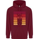 A Llama Wearing Shades Mens 80% Cotton Hoodie Maroon