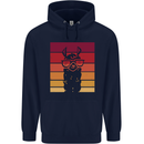 A Llama Wearing Shades Mens 80% Cotton Hoodie Navy Blue