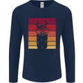 A Llama Wearing Shades Mens Long Sleeve T-Shirt Navy Blue