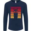 A Llama Wearing Shades Mens Long Sleeve T-Shirt Navy Blue