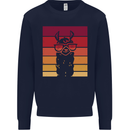 A Llama Wearing Shades Mens Sweatshirt Jumper Navy Blue