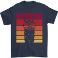 A Llama Wearing Shades Mens T-Shirt Cotton Gildan Navy Blue