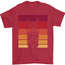A Llama Wearing Shades Mens T-Shirt Cotton Gildan Red