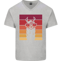 A Llama Wearing Shades Mens V-Neck Cotton T-Shirt Sports Grey